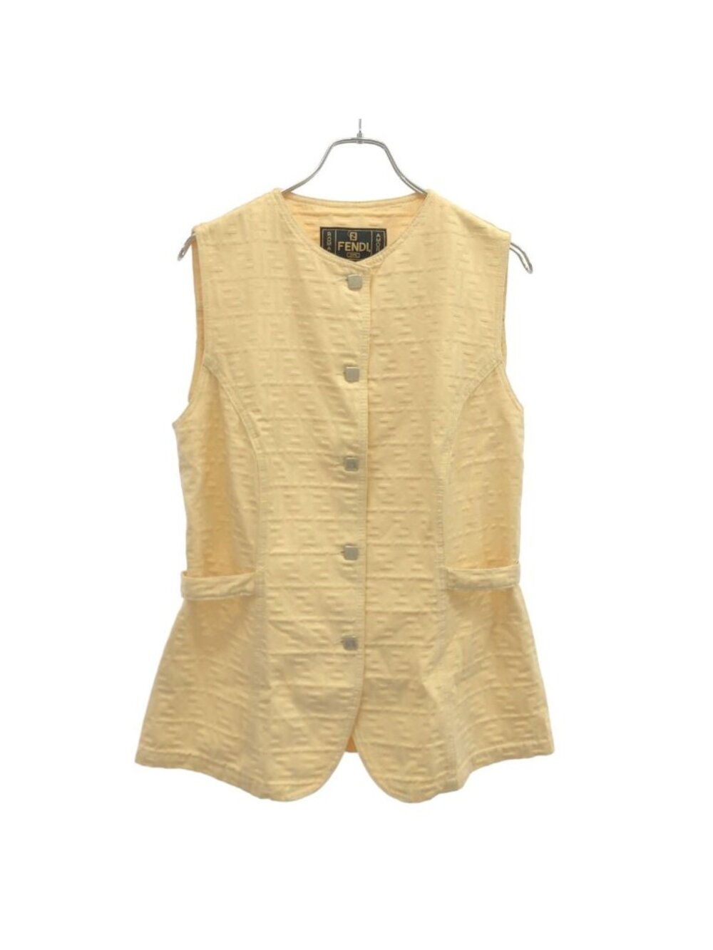 Fendi Jeans Vintage FF Vest &FF Skirt Set Ivory
